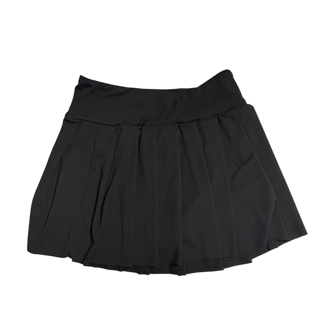 Black Pleated Tennis Skort Womens Size Small Activewear Pickleball Mini Skort